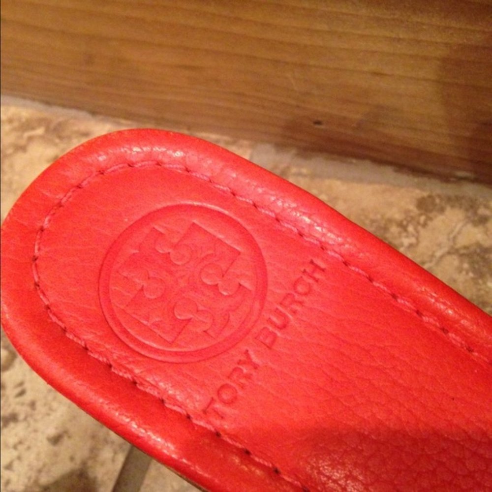 Tory Burch Elina Wedge Logo Slides Sandals - Picture 3 of 4